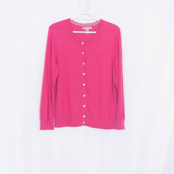 Banana Republic Sweaters - BANANA REPUBLIC Silk Blend Pink Cardigan Size XL